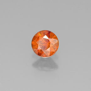 Esfalerita laranja natural 0,31ct, corte redondo, SI