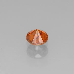Esfalerita laranja natural 0,31ct, corte redondo, SI