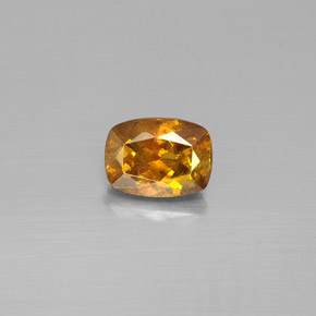 Esfalerita amarelo natural 0,86ct, almofada cortada, SI