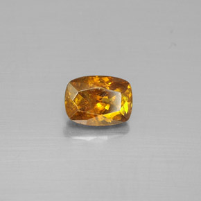 Esfalerita amarelo natural 0,86ct, almofada cortada, SI