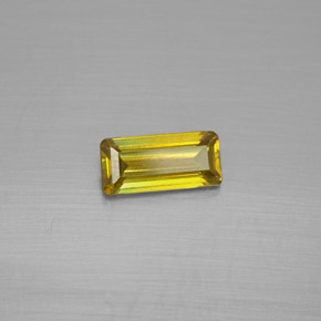 esfalerita Amarelo Dourado Natural 0.83ct, Corte Esmeralda, VS-SI