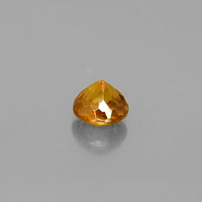 Esfalerita laranja natural 0,69ct, corte redondo, SI