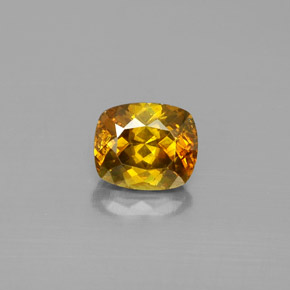 Esfalerita amarelo natural 1,44ct, almofada cortada, VS-SI