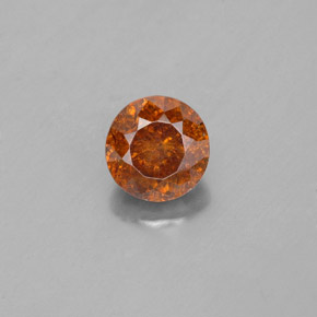 Esfalerita laranja natural 1,39ct, corte redondo, SI