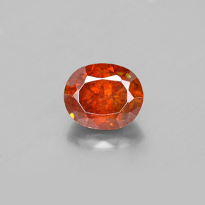 esfalerita Laranja vermelha Natural 1.62ct, Corte Oval, SI