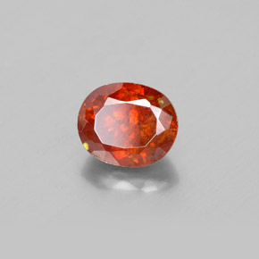 esfalerita Laranja vermelha Natural 1.62ct, Corte Oval, SI