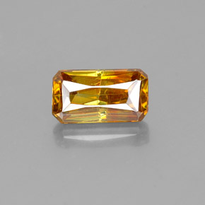 Esfalerita amarelo natural 1,44ct, corte esmeralda, SI