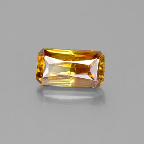 Esfalerita amarelo natural 1,44ct, corte esmeralda, SI