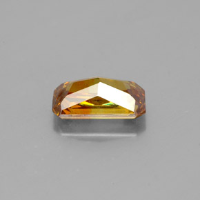 Esfalerita amarelo natural 1,44ct, corte esmeralda, SI