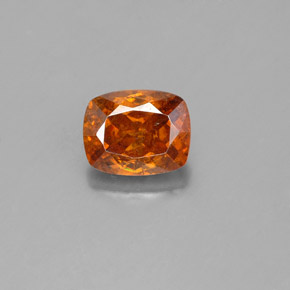 Esfalerita laranja natural 1,50ct, almofada cortada, SI