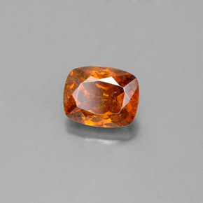 Esfalerita laranja natural 1,50ct, almofada cortada, SI