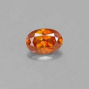 esfalerita laranja avermelhado Natural 1.19ct, Corte Oval, VS-SI