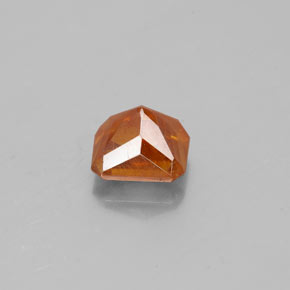Esfalerita laranja natural 1,22ct, corte esmeralda, SI
