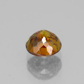 Esfalerita laranja natural 1,15ct, corte redondo, VS-SI