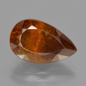 Esfalerita laranja natural 4,74ct, formato de pêra, SI