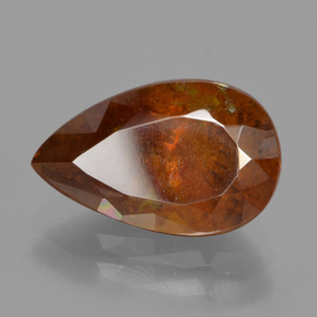 Esfalerita laranja natural 4,74ct, formato de pêra, SI