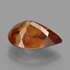 Esfalerita laranja natural 4,74ct, formato de pêra, SI