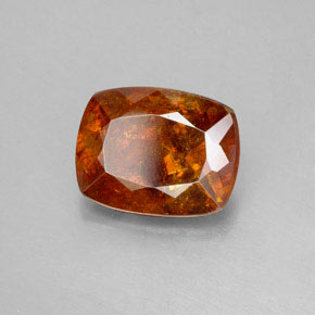 Esfalerita laranja natural 3,70ct, almofada cortada, SI