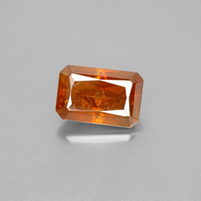 Esfalerita laranja natural 1,86ct, corte esmeralda, SI