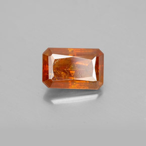 Esfalerita laranja natural 1,86ct, corte esmeralda, SI
