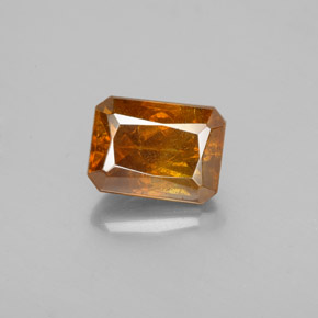 esfalerita Laranja Médio Natural 2.17ct, Corte Esmeralda, SI