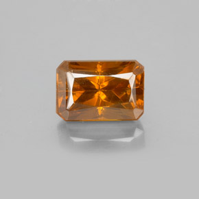 Esfalerita laranja natural 2,23ct, corte esmeralda, VS-SI