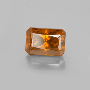 Esfalerita laranja natural 2,23ct, corte esmeralda, VS-SI