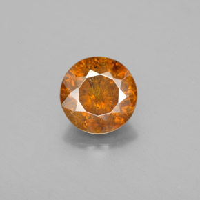 Esfalerita laranja natural 2,12ct, corte redondo, SI