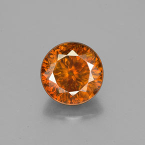 Esfalerita laranja natural 1,97ct, corte redondo, SI