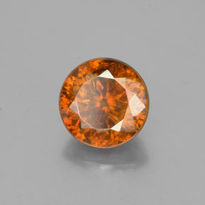 Esfalerita laranja natural 1,97ct, corte redondo, SI