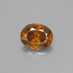 Esfalerita amarelo natural 1,32ct, corte oval, SI