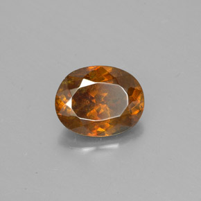 Esfalerita amarelo natural 1,32ct, corte oval, SI