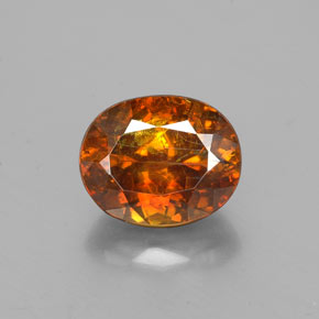 Esfalerita laranja natural 2,12ct, corte oval, SI