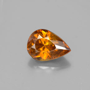 esfalerita laranja avermelhado Natural 2.05ct, Formato de pêra, VS