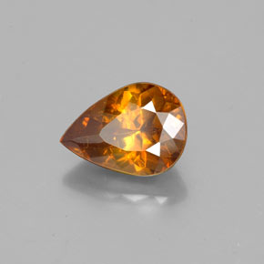 esfalerita laranja avermelhado Natural 2.05ct, Formato de pêra, VS