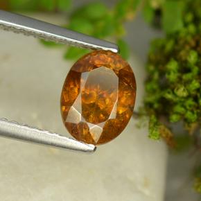 Esfalerita laranja natural 2,18ct, corte oval, SI