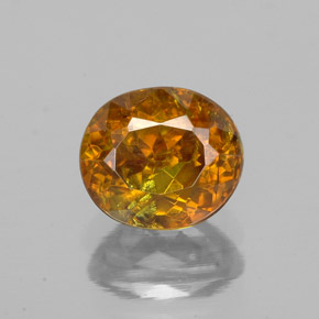 esfalerita laranja avermelhado Natural 1.70ct, Corte Oval, SI