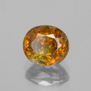 esfalerita laranja avermelhado Natural 1.70ct, Corte Oval, SI