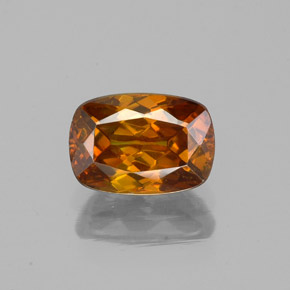 Esfalerita laranja natural 1,19ct, almofada cortada, VS-SI