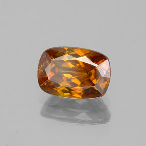 Esfalerita laranja natural 1,19ct, almofada cortada, VS-SI
