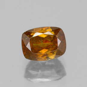 Esfalerita laranja natural 1,63ct, almofada cortada, SI