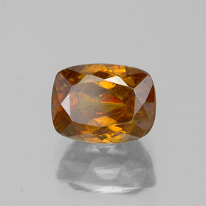 Esfalerita laranja natural 1,63ct, almofada cortada, SI