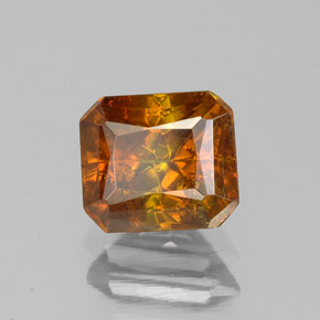 Esfalerita laranja natural 1,60ct, corte esmeralda, SI