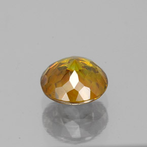 Esfalerita laranja natural 1,30ct, corte redondo, SI