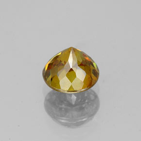 Esfalerita amarelo natural 0,99ct, corte redondo, SI