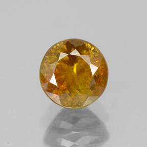 Esfalerita ouro natural 0,95ct, corte redondo, SI