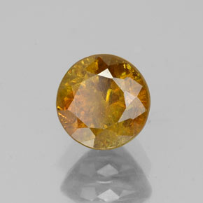 Esfalerita ouro natural 0,95ct, corte redondo, SI