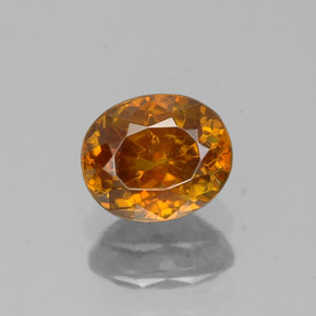 Esfalerita laranja natural 0,81ct, corte oval, VS-SI