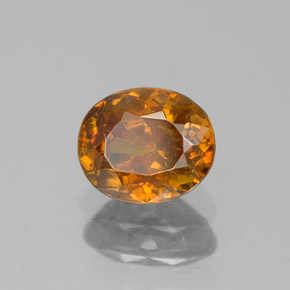 Esfalerita laranja natural 0,81ct, corte oval, VS-SI