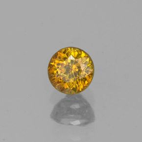 Esfalerita amarelo natural 0,40ct, corte redondo, VS-SI